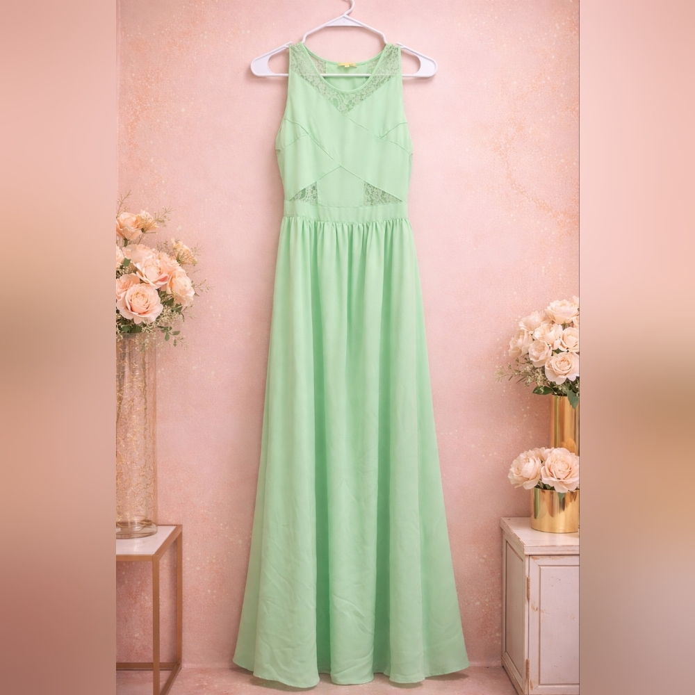 Gianni Bini Size Small Green Maxi Dress